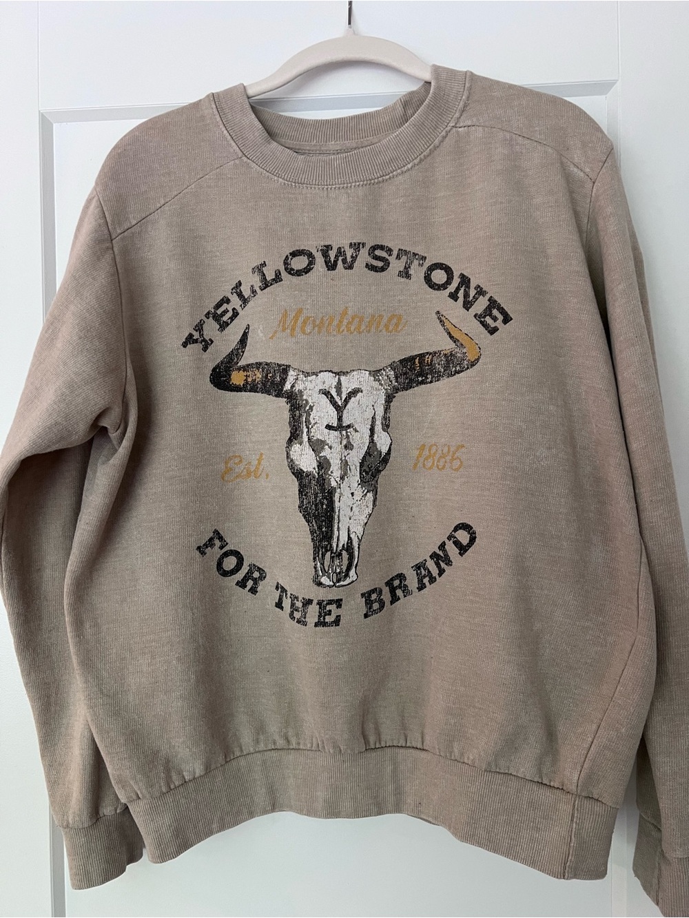 Yellowstone For The Brand Montana Graphic Crewneck Sweatshirt - Taupe